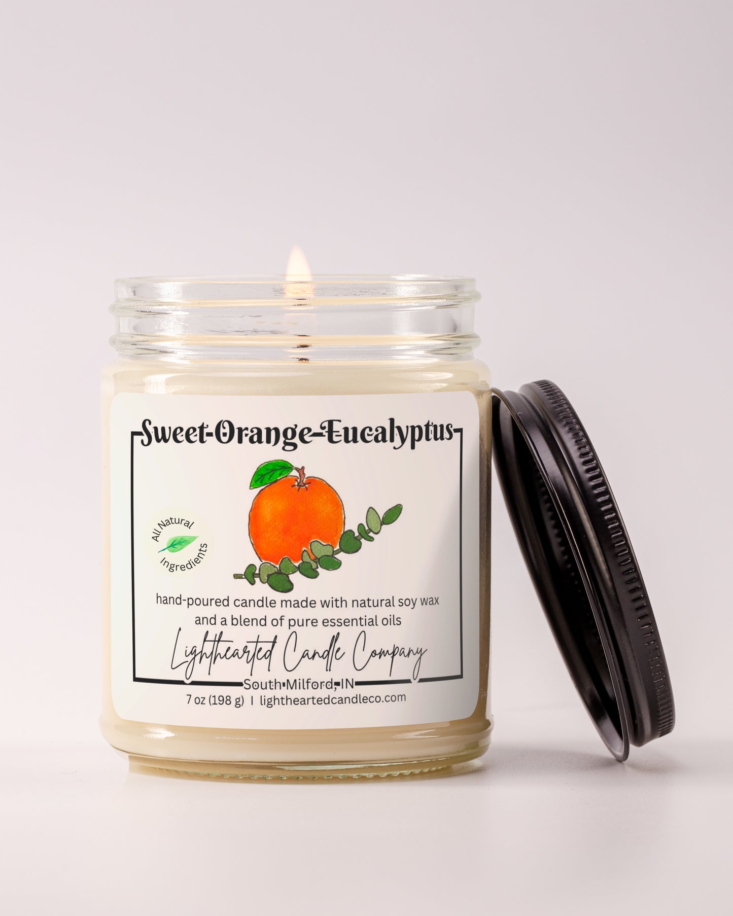 Sweet Orange Eucalyptus Essential Oil Candle