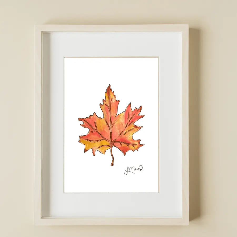 Changing Leaves art print featuring Lindsay MacDonald's original watercolor illustration