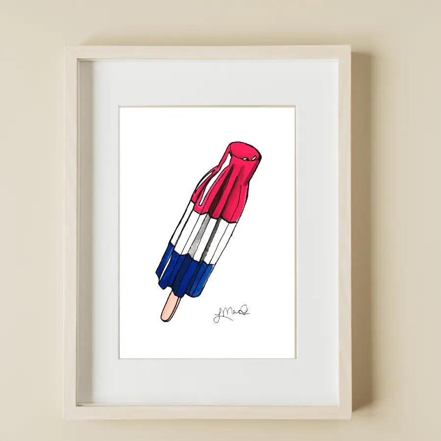 Freedom Pop art print featuring Lindsay MacDonald's original watercolor illustration