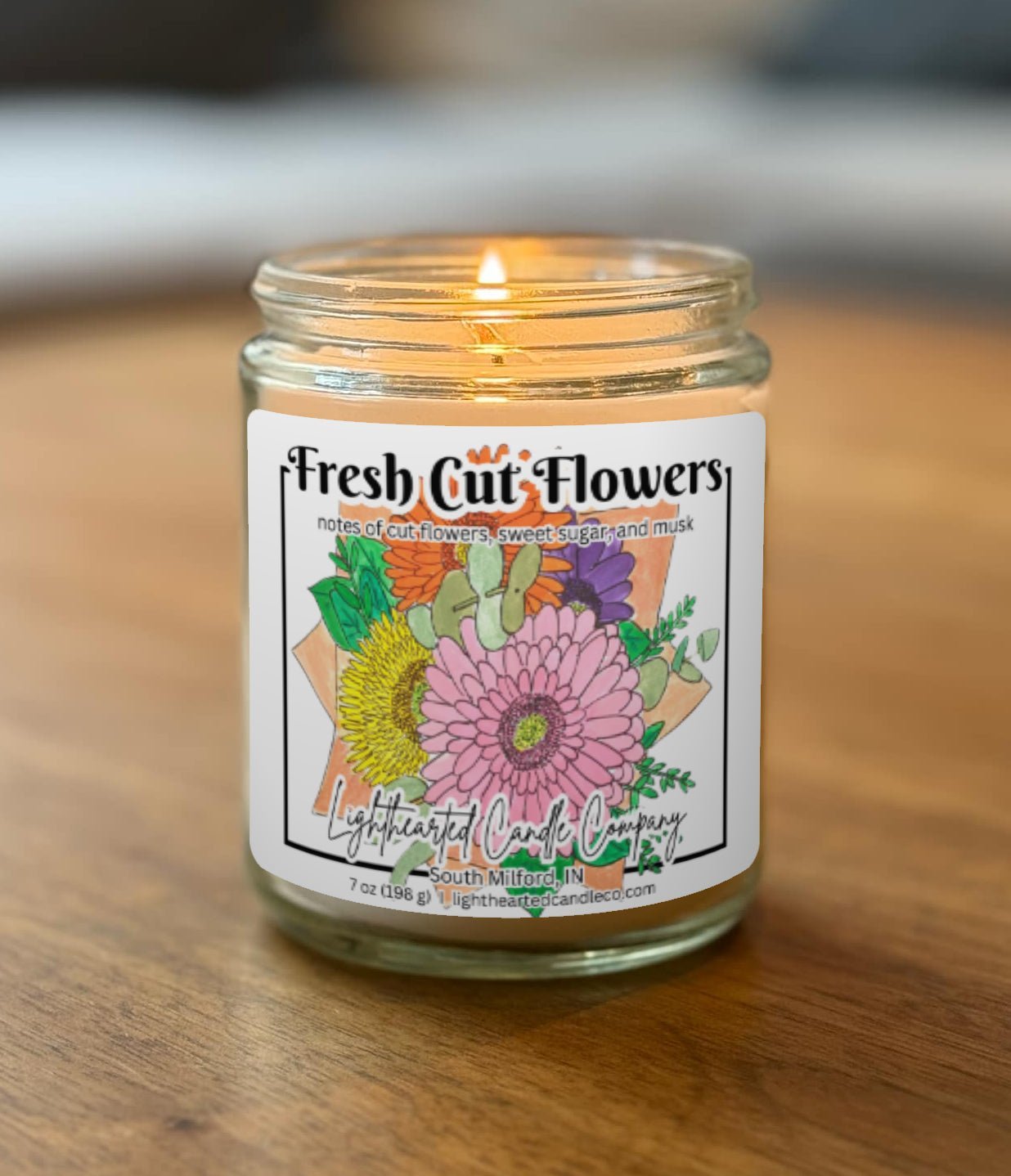 Fresh Cut Flowers Candle