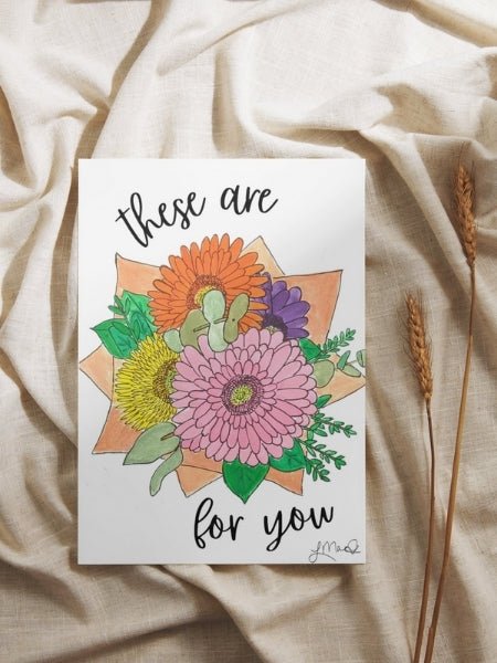Fresh Cut Flowers Greeting Card