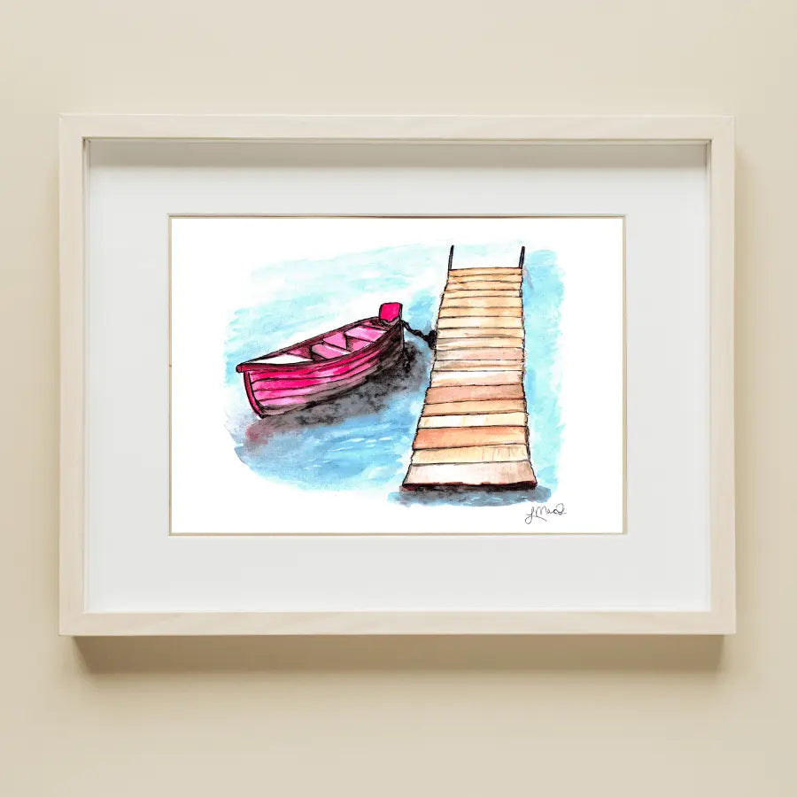Lake Life art print featuring Lindsay MacDonald's original watercolor illustration