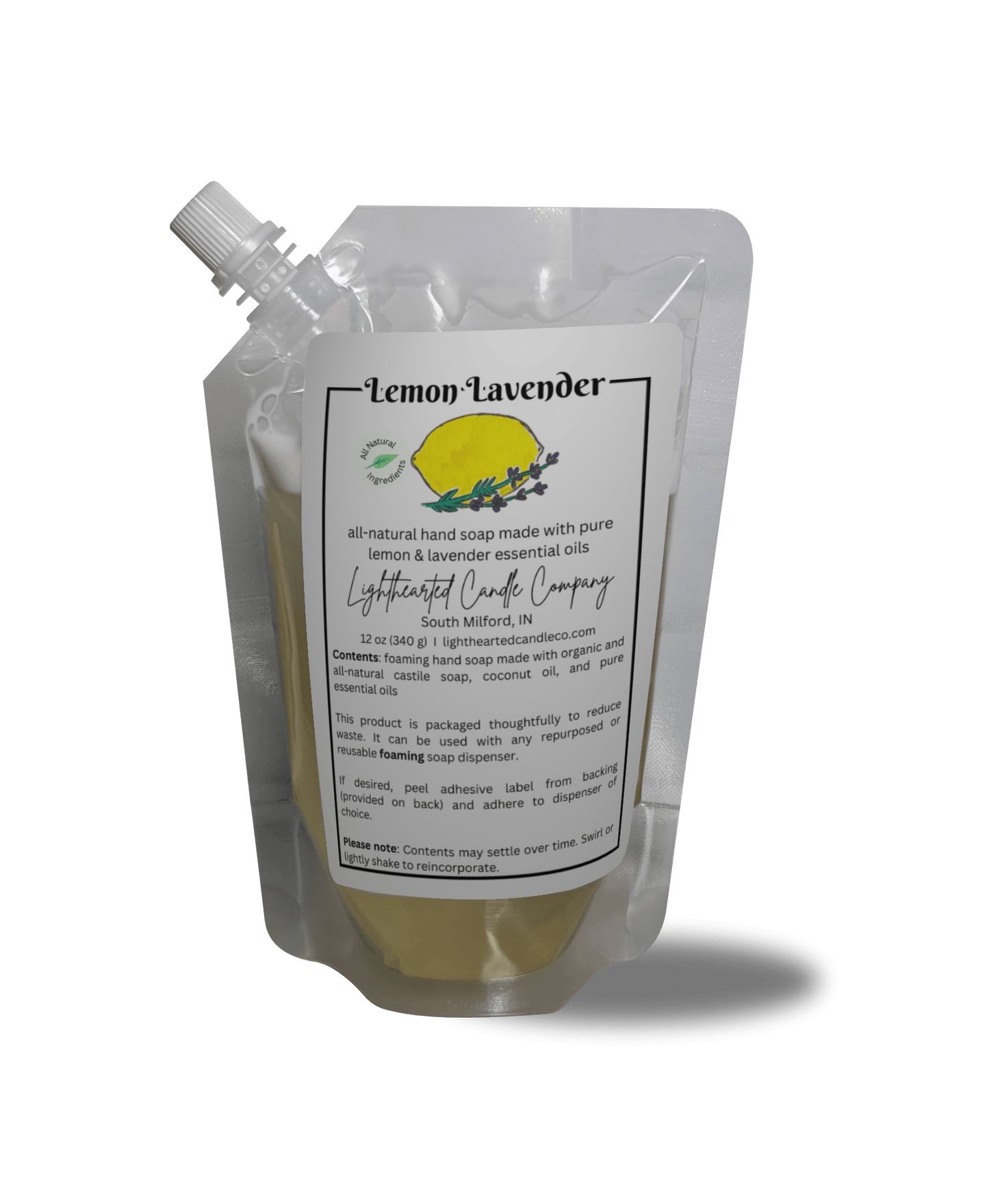 Lemon Lavender Foaming Essential Oil Soap (Refill)
