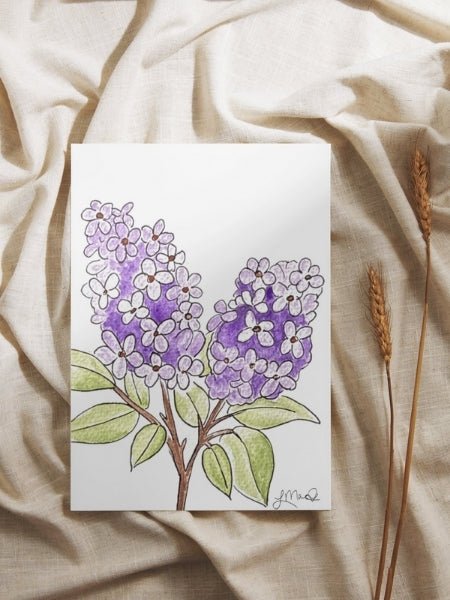 Lilac Bush Greeting Card