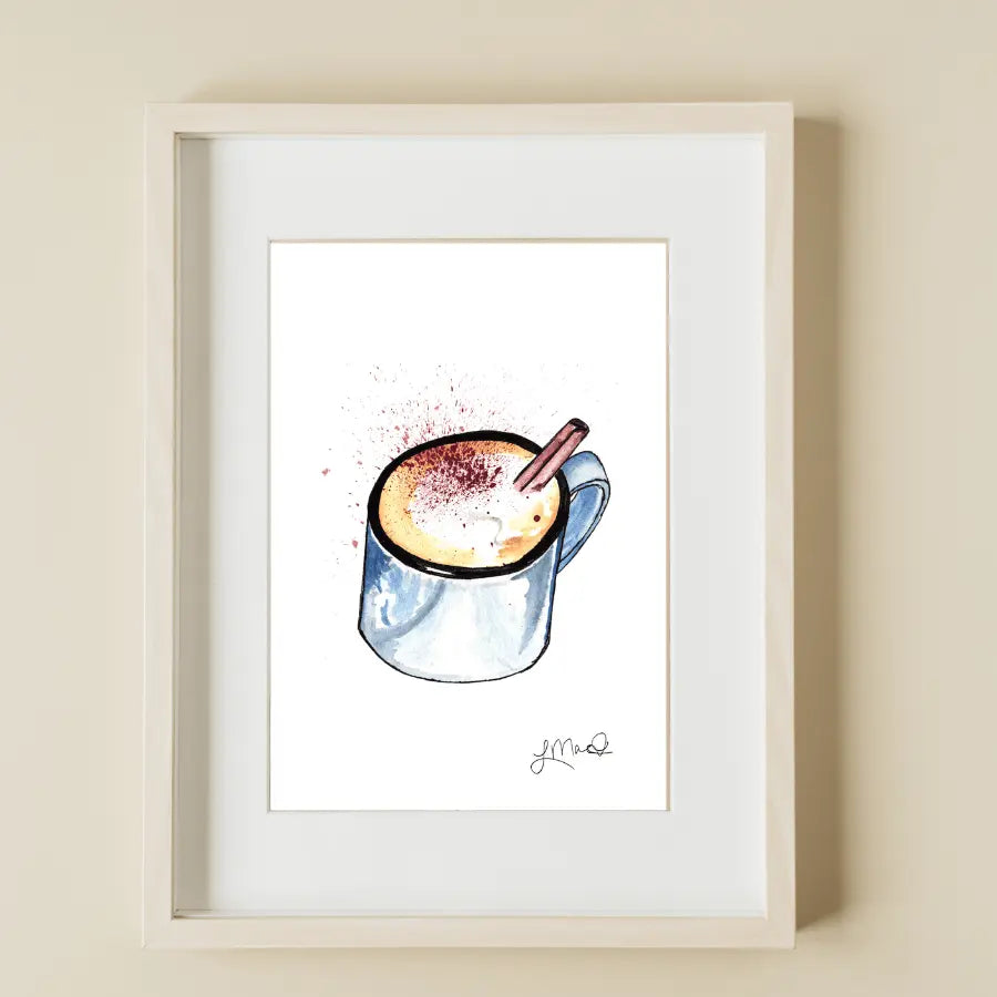 Maple Chai art print featuring Lindsay MacDonald's original watercolor illustration
