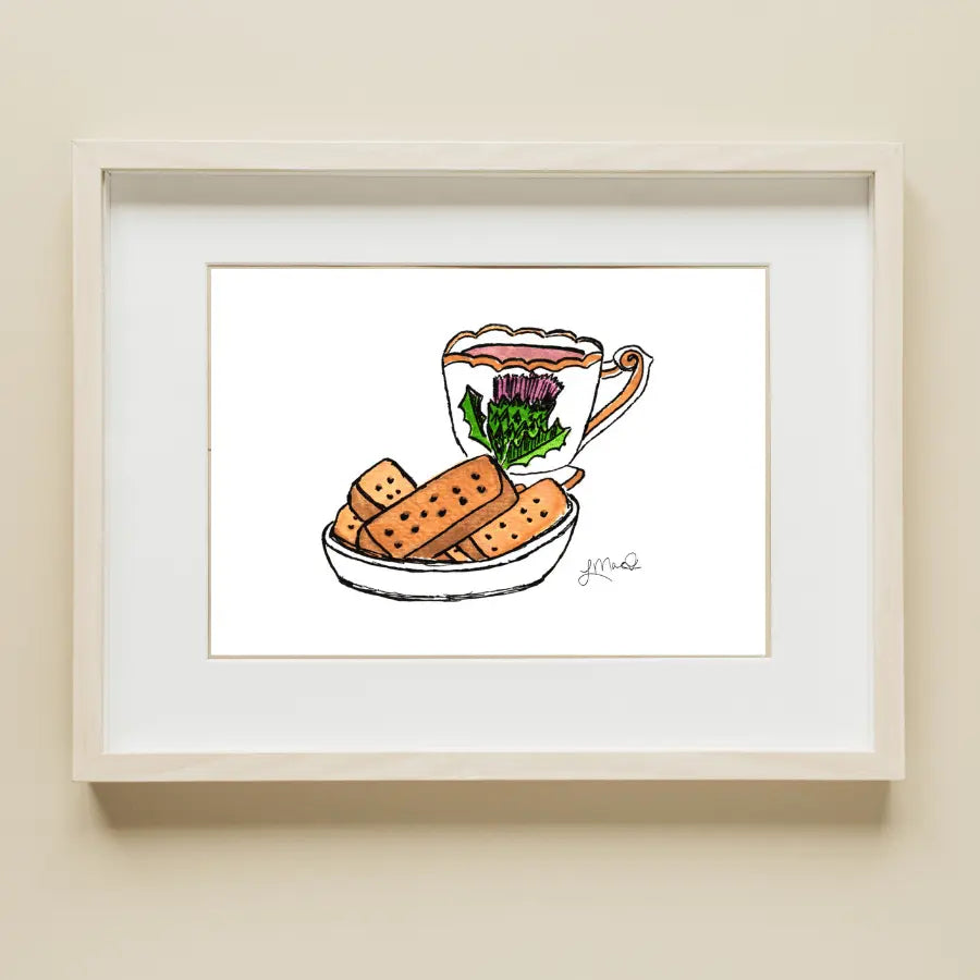 Scottish Shortbread art print featuring Lindsay MacDonald's original watercolor illustration