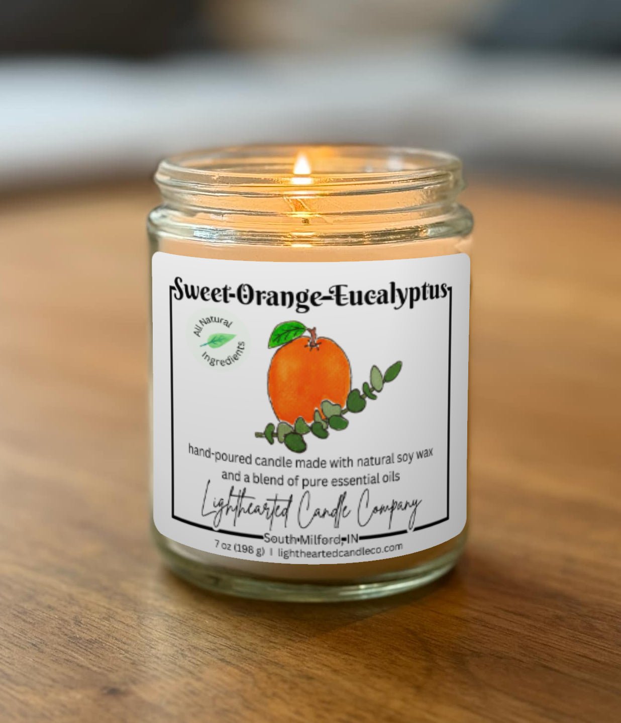 Sweet Orange Eucalyptus Essential Oil Candle