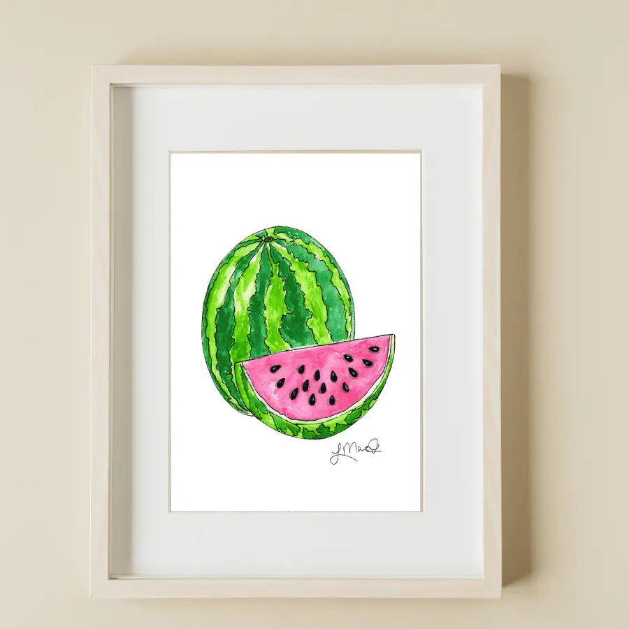 Watermelon Sugar art print featuring Lindsay MacDonald's original watercolor illustration