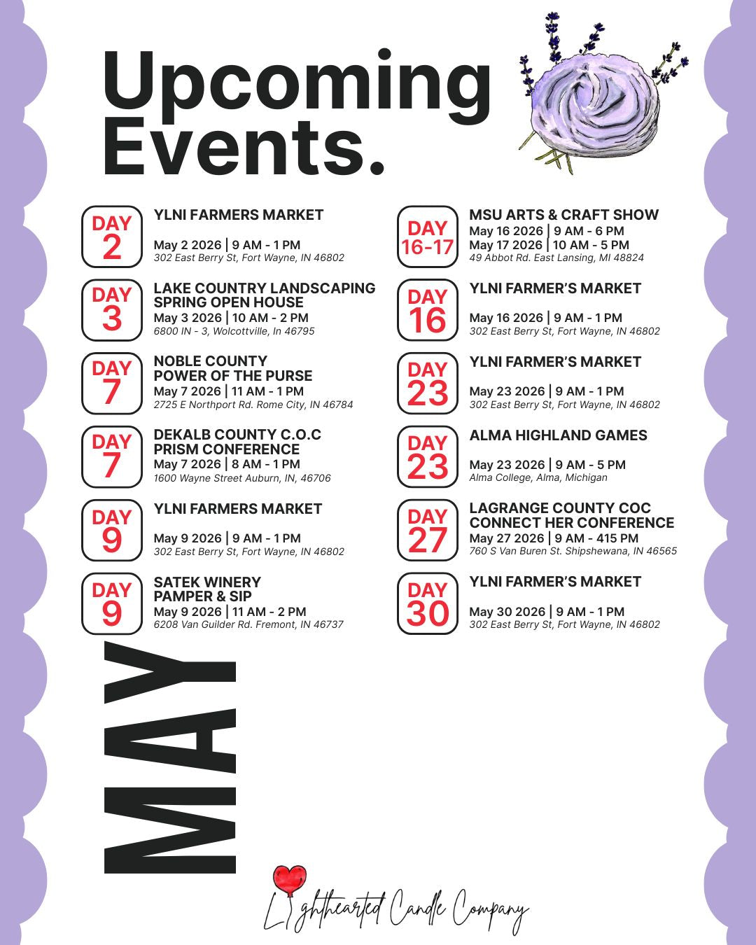 May Event Calendar