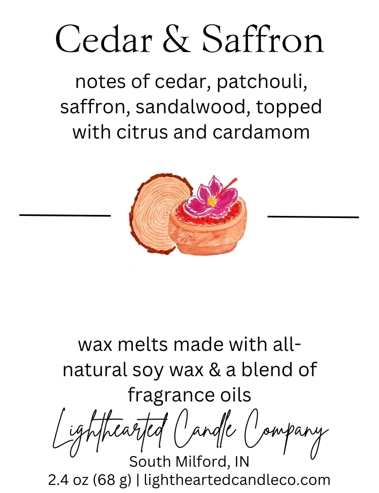 Cedar & Saffron Wax Melt