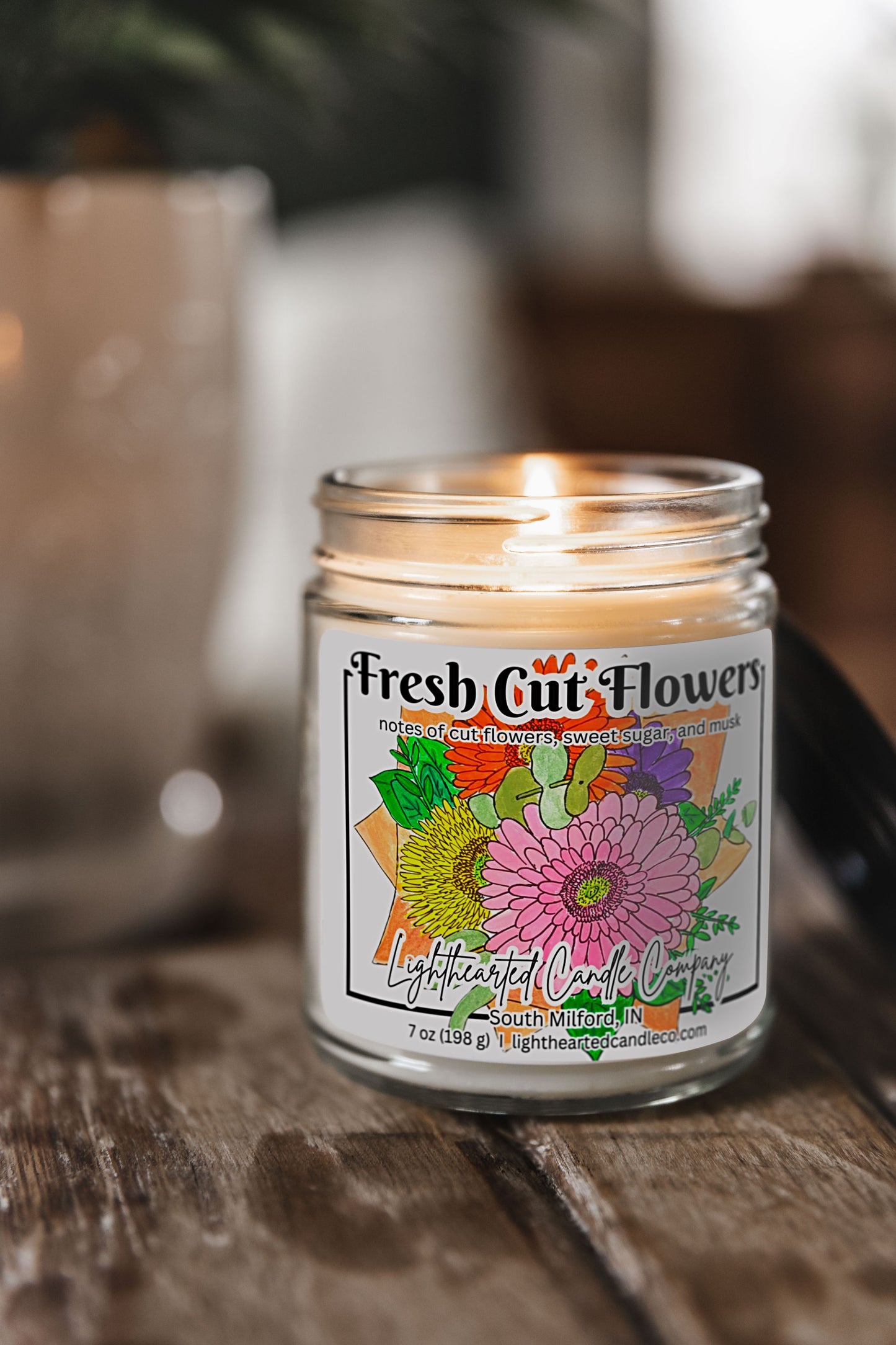 Fresh Cut Flowers Candle