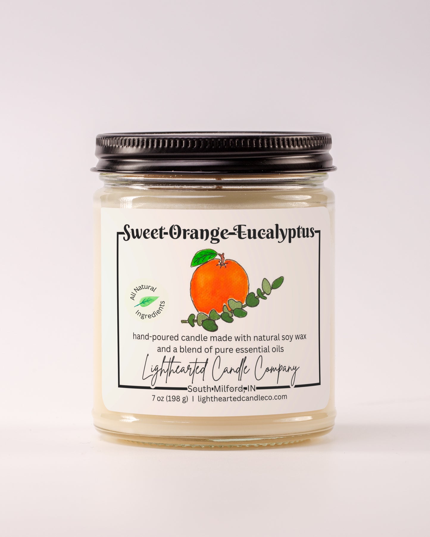 Sweet Orange Eucalyptus Essential Oil Candle