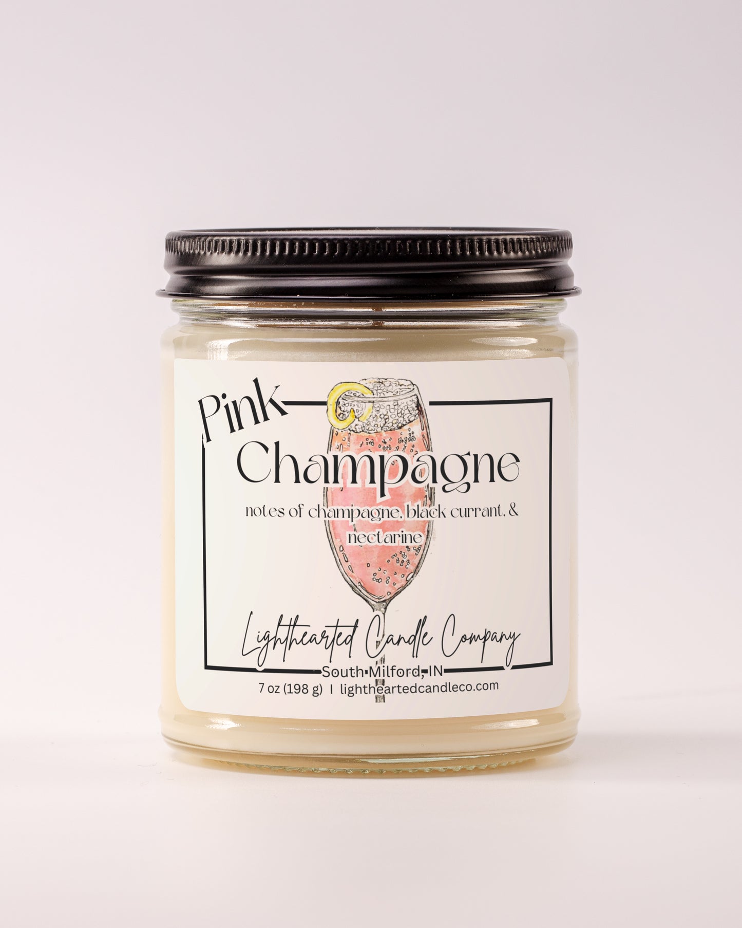 Pink Champagne Candle