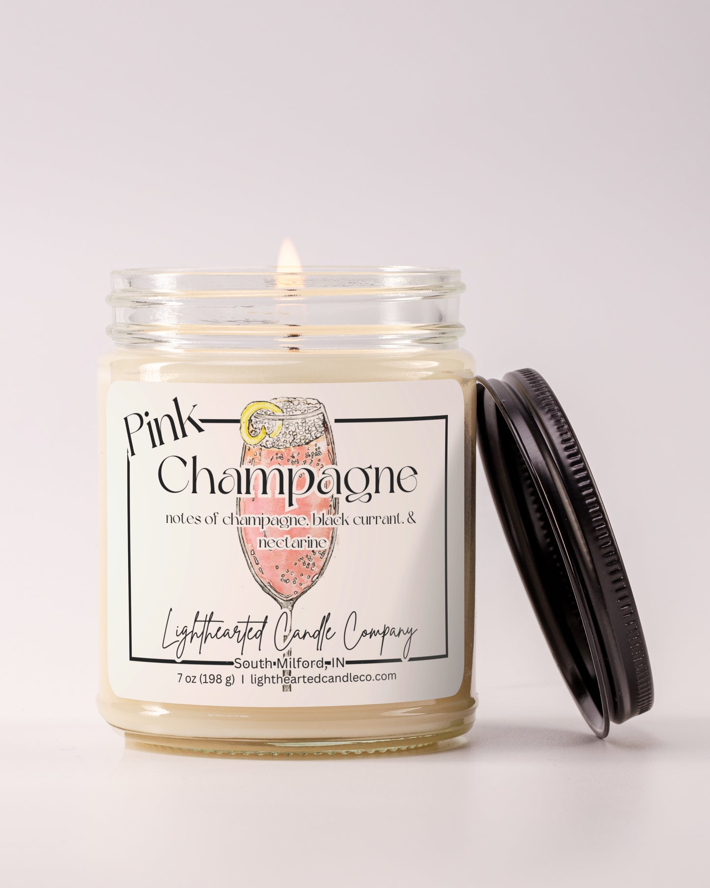 Pink Champagne Candle