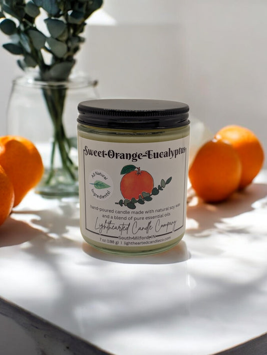 Sweet Orange Eucalyptus Essential Oil Candle