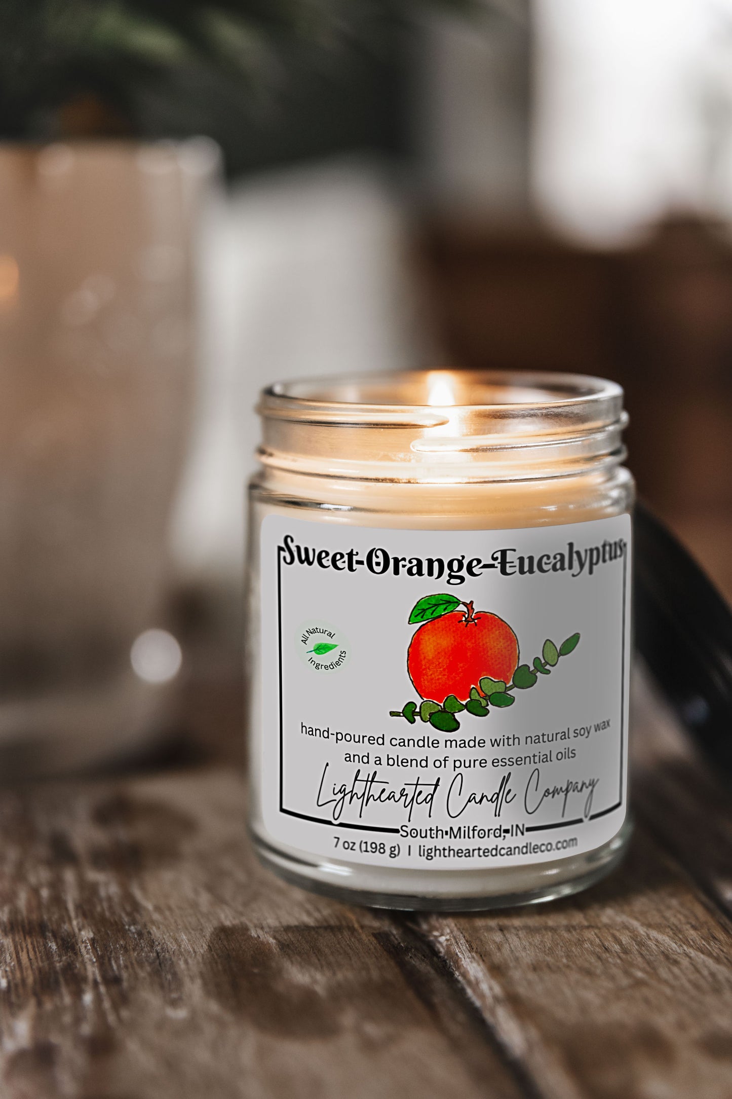 Sweet Orange Eucalyptus Essential Oil Candle