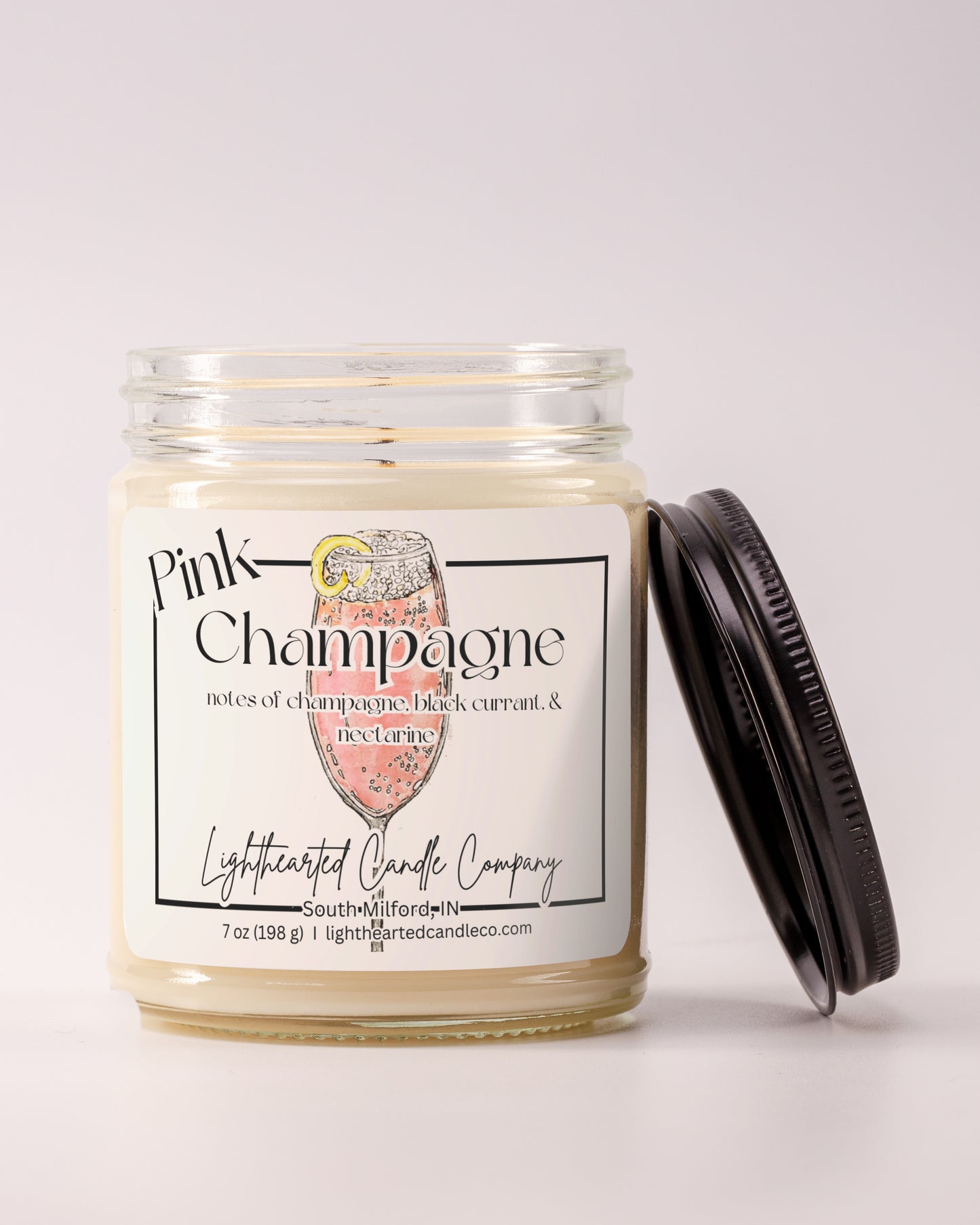 Pink Champagne Candle