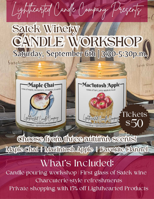 Fall Candle-Making Workshop at Satek Winery