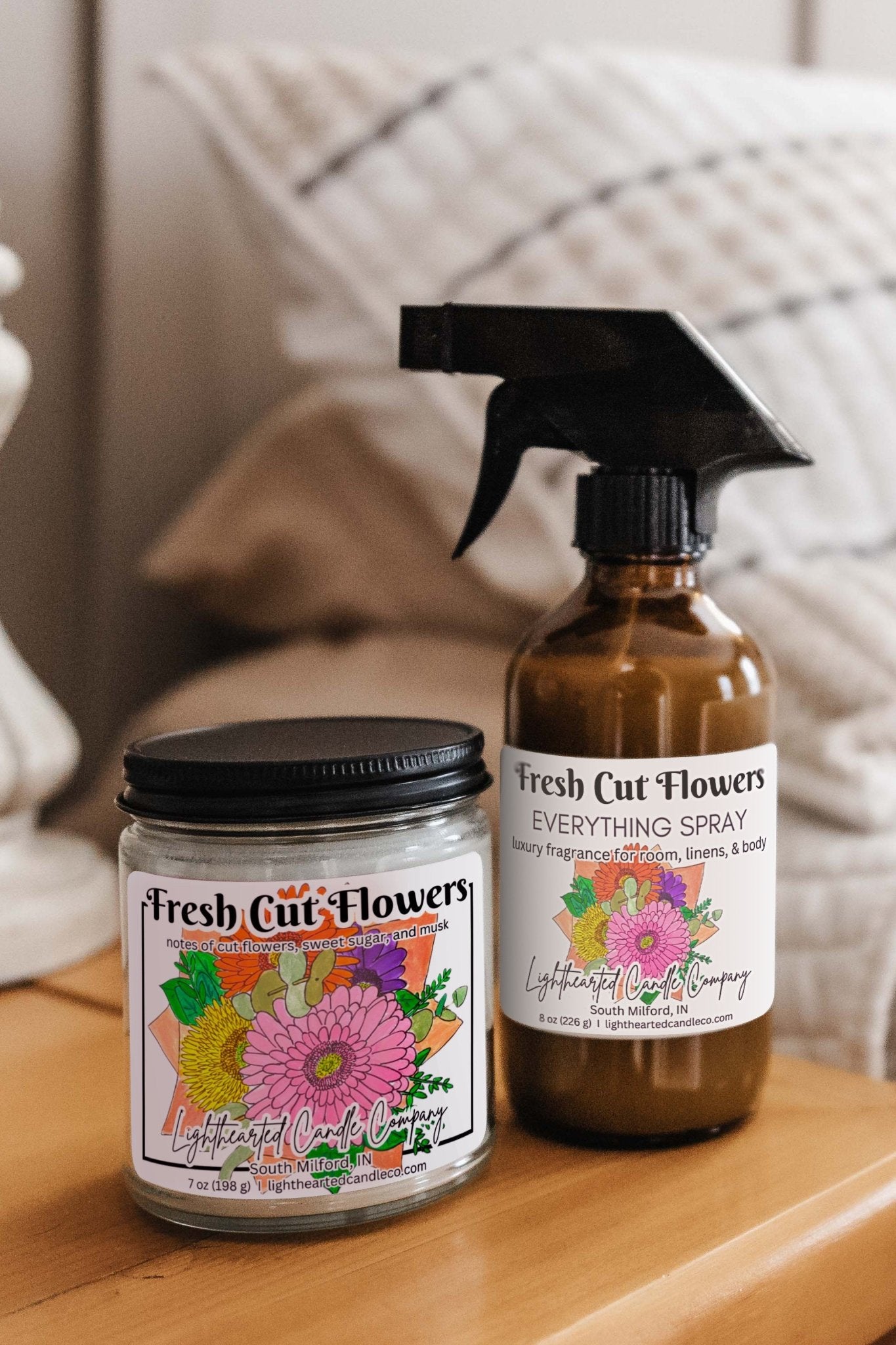 Fresh Cut Flowers Candle