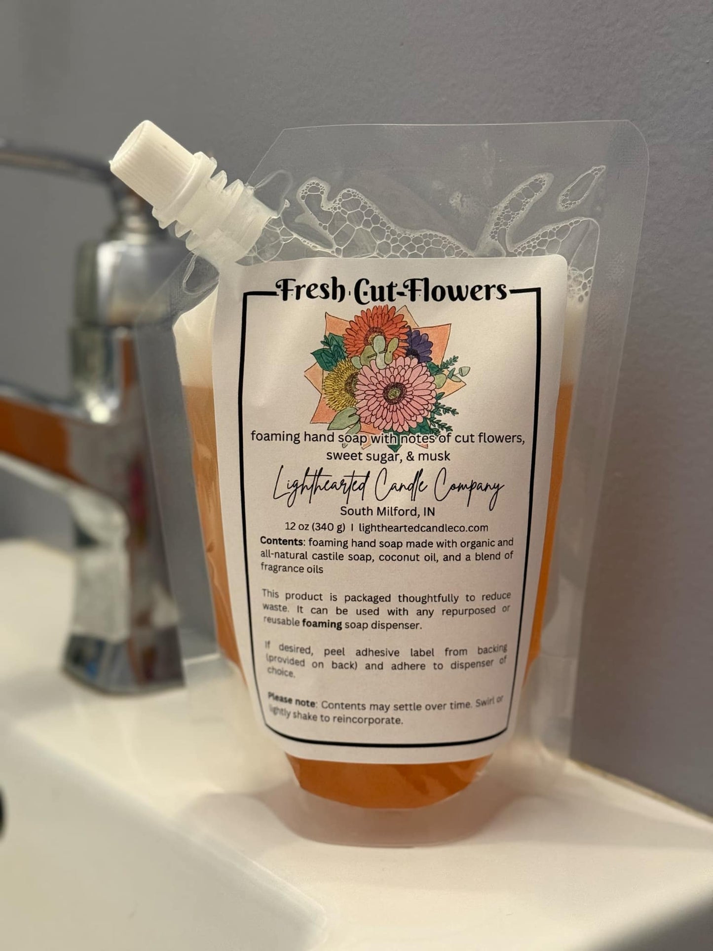 Fresh Cut Flowers Foaming Soap