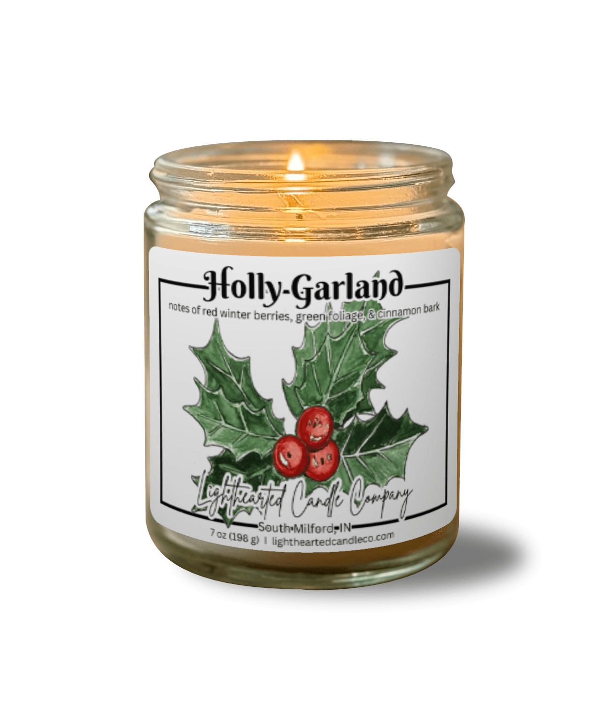 Holly Garland Candle