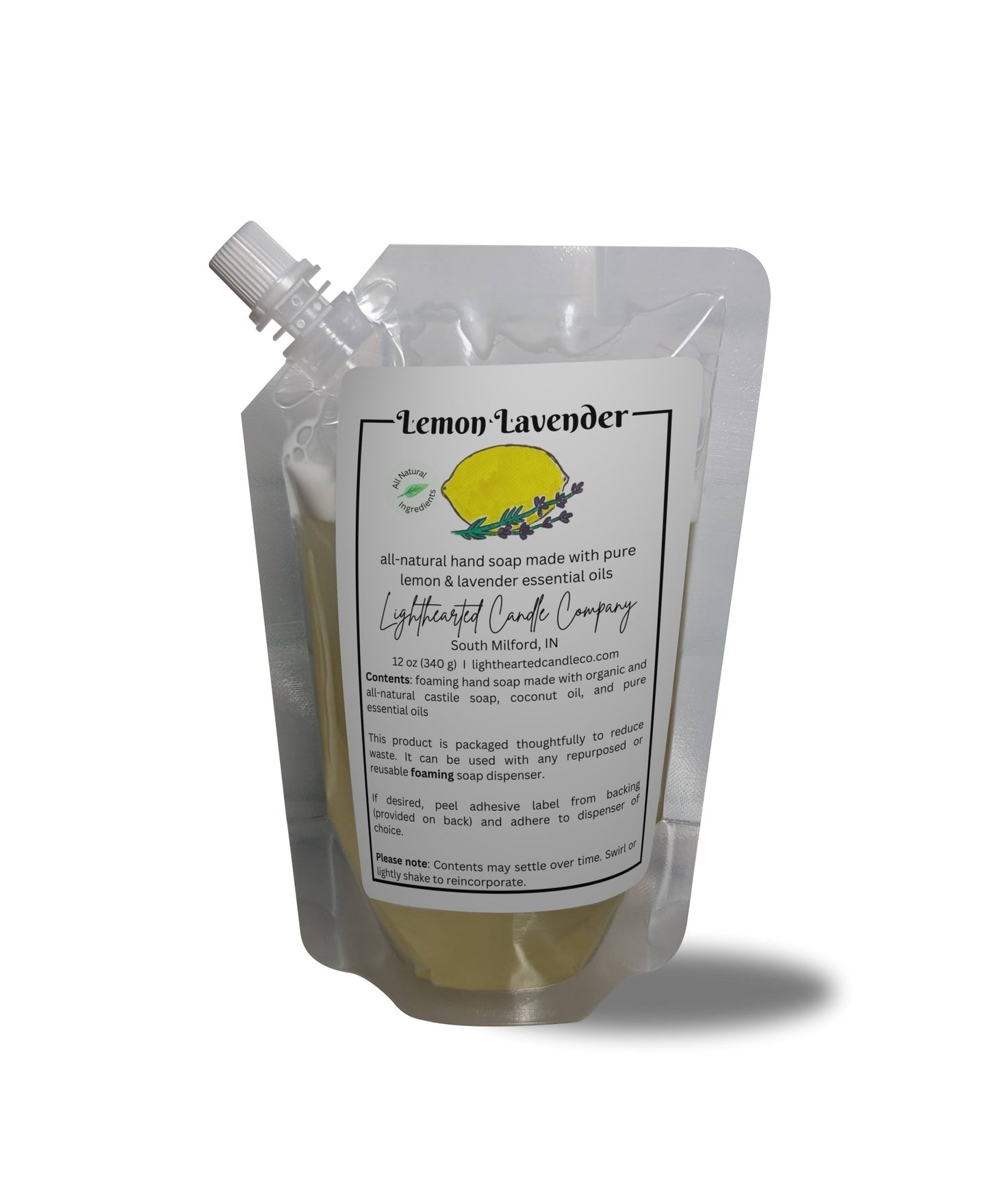 Lemon Lavender Foaming Essential Oil Soap (Refill)