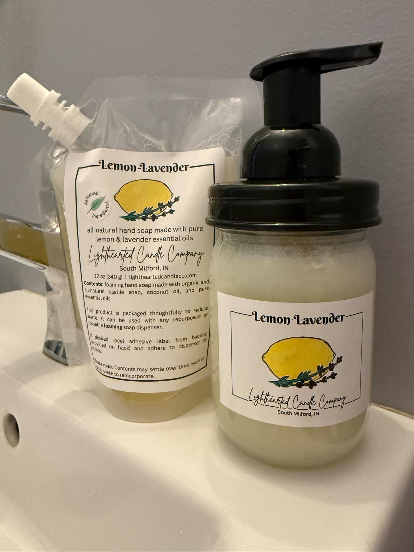 Lemon Lavender Foaming Essential Oil Soap