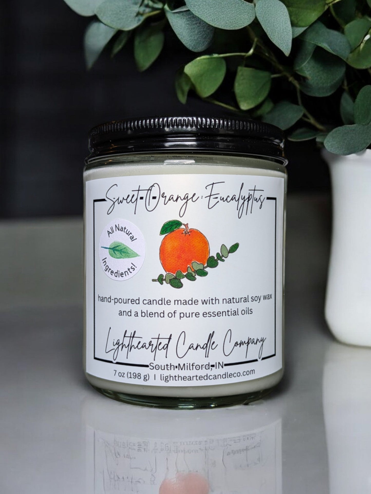 Sweet Orange Eucalyptus Essential Oil Candle