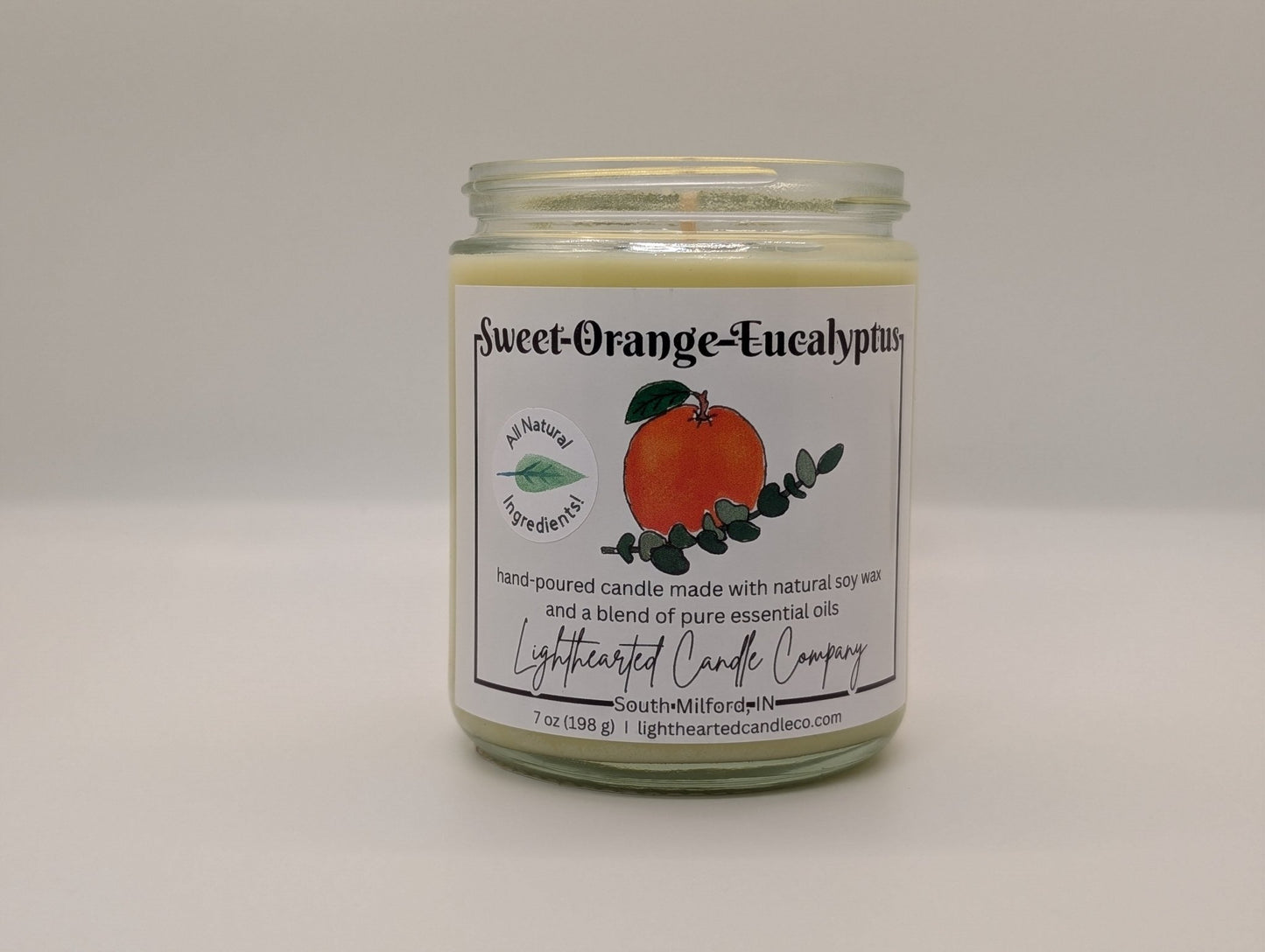 Sweet Orange Eucalyptus Essential Oil Candle