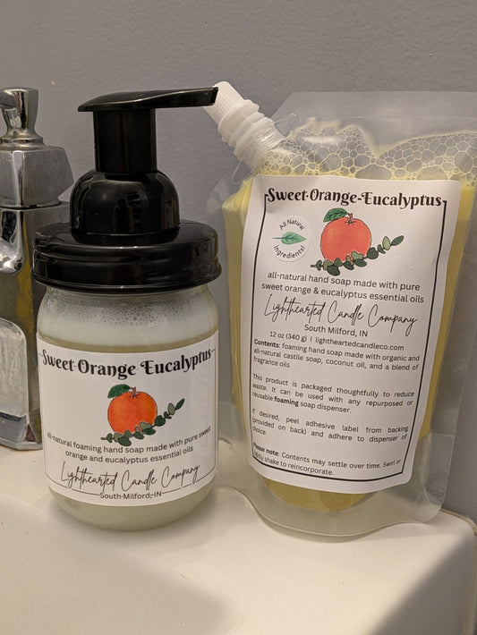 Sweet Orange Eucalyptus Foaming Essential Oil Soap